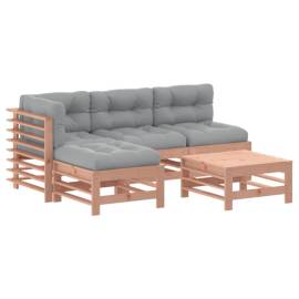 Set mobilier de grădină cu perne, 5 piese, lemn masiv douglas, 2 image