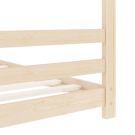 Cadru pat de copii, 70 x 140 cm, lemn masiv de pin, 6 image