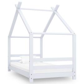 Cadru pat de copii, alb, 80 x 160 cm, lemn masiv de pin