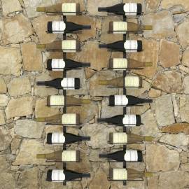 Suporturi sticle de vin de perete 20 sticle 2 buc. negru metal, 2 image