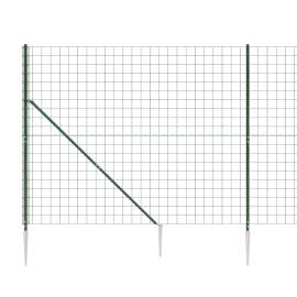 Gard plasă de sârmă cu țăruși de fixare, verde, 2,2x25 m, 4 image