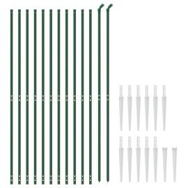 Gard plasă de sârmă cu țăruși de fixare, verde, 2,2x25 m, 3 image