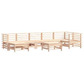 Set mobilier de grădină cu perne, 8 piese, lemn masiv, 3 image