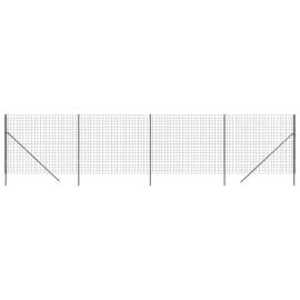 Gard plasă de sârmă, antracit, 2x10 m, oțel galvanizat, 2 image