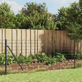 Gard plasă de sârmă cu țăruși de fixare, antracit, 1,1x25 m