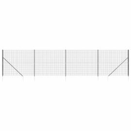 Gard plasă de sârmă cu țăruși de fixare, antracit, 1,4x10 m, 2 image