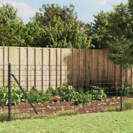 Gard plasă de sârmă cu țăruși de fixare, antracit, 1x10 m