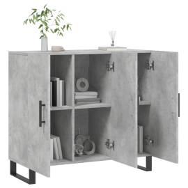 Servantă, gri beton, 90x34x80 cm, lemn compozit, 4 image