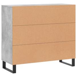Servantă, gri beton, 90x34x80 cm, lemn compozit, 8 image