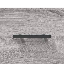 Servantă, gri sonoma, 34,5x34x90 cm, lemn compozit, 9 image