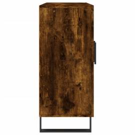 Servantă, stejar fumuriu, 90x34x80 cm, lemn compozit, 7 image