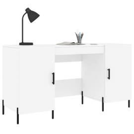Birou, alb, 140x50x75 cm, lemn compozit, 3 image