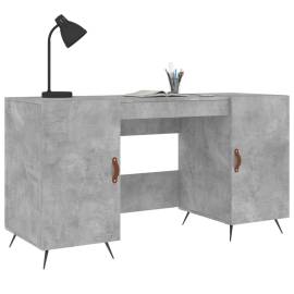 Birou, gri beton, 140x50x75 cm, lemn compozit, 3 image