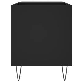 Dulap pentru discuri, negru, 85x38x48 cm, lemn prelucrat, 5 image