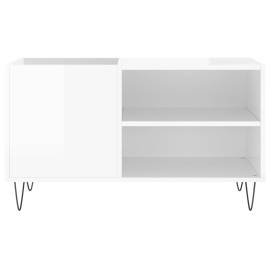 Dulapuri pentru discuri alb lucios 85x38x48 cm lemn prelucrat, 4 image