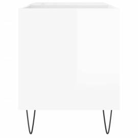 Dulapuri pentru discuri alb lucios 85x38x48 cm lemn prelucrat, 5 image