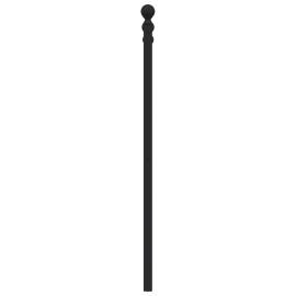 Tăblie de pat metalică, negru, 100 cm, 5 image