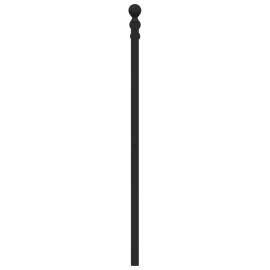 Tăblie de pat metalică, negru, 75 cm, 5 image
