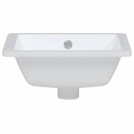 Chiuvetă de baie, alb, 36x31,5x16,5 cm, pătrată, ceramică, 4 image