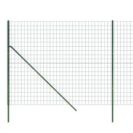 Gard plasă de sârmă, verde, 2x25 m, oțel galvanizat, 4 image
