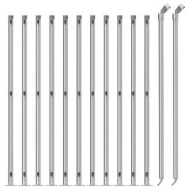 Gard plasă de sârmă cu bordură, argintiu, 1,1x25 m, 3 image
