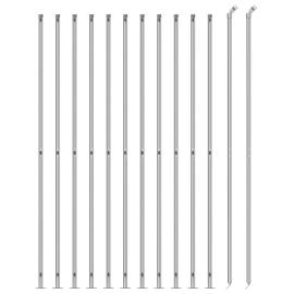 Gard plasă de sârmă cu bordură, argintiu, 1,8x25 m, 3 image