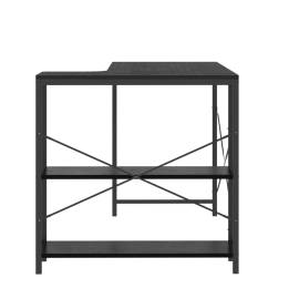 Birou de calculator, negru, 110x72x70 cm, pal, 4 image