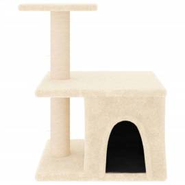 Ansamblu de pisici cu stâlpi din funie de sisal, crem, 48 cm, 3 image