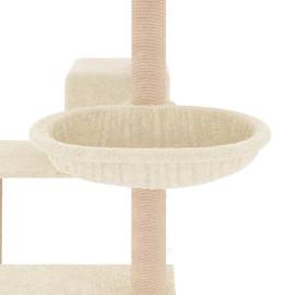 Ansamblu de pisici cu stâlpi din funie de sisal, crem, 82,5 cm, 7 image