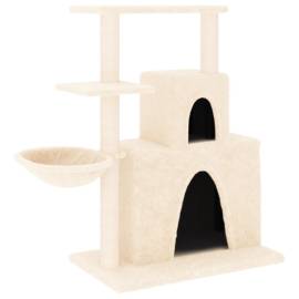 Ansamblu de pisici cu stâlpi din funie de sisal, crem, 83 cm, 2 image