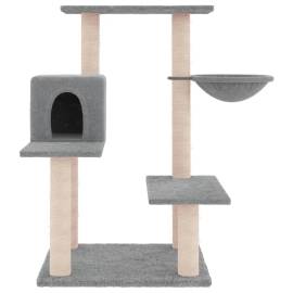 Ansamblu pisici, stâlpi din funie sisal, gri deschis, 82,5 cm, 3 image