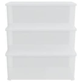 Cutii de depozitare din plastic, 3 buc., 10 l, stivuibile, 3 image
