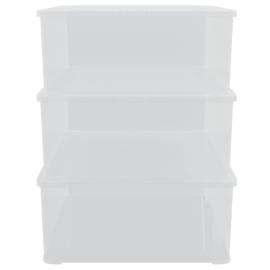 Cutii de depozitare din plastic, 3 buc., 25 l, stivuibile, 4 image