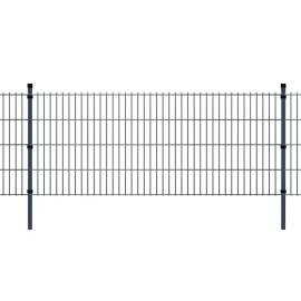 Stâlpi de gard, 10 buc., gri, 150 cm, oțel galvanizat, 2 image