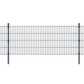 Stâlpi de gard, 20 buc., gri, 150 cm, oțel galvanizat, 2 image