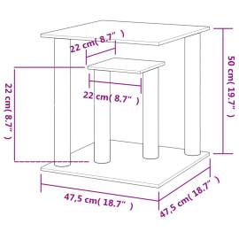Stâlpi de zgâriat pentru pisici cu platforme, crem, 50 cm, 6 image
