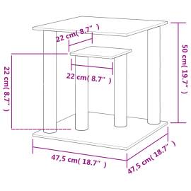 Stâlpi de zgâriat pentru pisici cu platforme, gri închis, 50 cm, 6 image