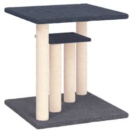 Stâlpi de zgâriat pentru pisici cu platforme, gri închis, 50 cm, 2 image