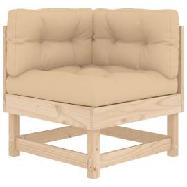 Canapea colțar cu perne, lemn masiv de pin, 2 image