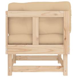 Canapea colțar cu perne, lemn masiv de pin, 4 image