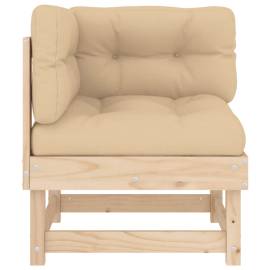 Canapea colțar cu perne, lemn masiv de pin, 3 image