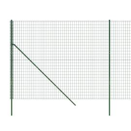 Gard plasă de sârmă, verde, 1,8x10 m, oțel galvanizat, 4 image