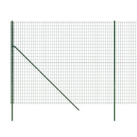 Gard plasă de sârmă, verde, 1,8x25 m, oțel galvanizat, 4 image