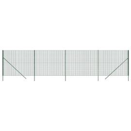 Gard plasă de sârmă, verde, 2x10 m, oțel galvanizat, 2 image