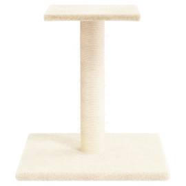 Stâlp de zgâriat pentru pisici cu platformă, crem, 38 cm, 3 image