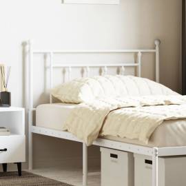 Tăblie de pat metalică, alb, 100 cm