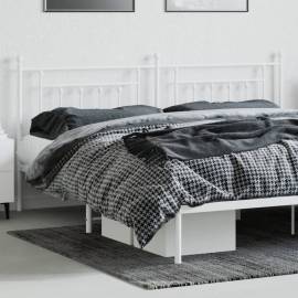 Tăblie de pat metalică, alb, 193 cm, 3 image