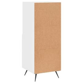 Servantă, alb extralucios, 34,5x34x90 cm, lemn compozit, 8 image