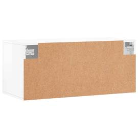 Dulap de perete, alb extralucios, 80x36,5x35 cm, lemn compozit, 8 image