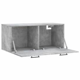 Dulap de perete, gri beton, 80x36,5x35 cm, lemn compozit, 6 image